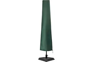 FLATRO Parasol Covers Waterproof with Zipper (170 * 25 * 50 cm) - Parasol Covers Heavy Duty for Garden and Outdoor - Rip Proof, UV Protection and Weather Resistant Parasol Cover for Garden Umbrella - Green