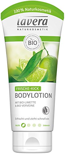 lavera Frische Kick Bodylotion Bio Limone ∙ Belebende leichte Emulsion ∙ Erfrischtes Hautgefühl ∙ Body Lotion normale Haut ∙ vegan ✔ Bio Pflanzenwirkstoffe ✔ Naturkosmetik ✔ Natural & innovative ✔ Körperpflege 2er Pack (2 x 200 ml)