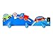Blue Wooden Car Themed Triple and Single Coat Hooks Wall Hooks for Boys Nursery or Bedroom