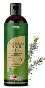 Seyal Rosemary Hair Oil For Hair Fall Control & Hair Growth | with Onion, Blackseed Oil, Castor oil, Hibiscus Flowers etc - 250ml
