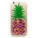 Produktbild iPhone 6 Hülle, iPhone 6S Schutzhülle, MUTOUREN Crystal Kirstall Handyhülle Case Cover TPU Silikontasche Transparent Ultra dünne Gel Anti-scratch hinten Tasche Etui Bumper Weiß - Ananas bunt