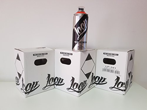 LOOP COLORS FLUO - Spraydose Spray Sprühdose Signalfarbe Neon 400ml - 6 Farben (LP-412 Fluo Red)