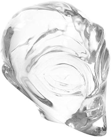 Unusual Clear Rock Crystal Alien Carved Head Stone X Files Grey Reticulians Birthday Christmas Mens Lads Dads Boys Gift Present
