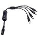 Produktbild Kabenjee 5,5mmx2.1mm 1 zu 4 DC Netzteil Kabel Splitterschalter für CCTV Kamera,DC Gleichstromverteiler Schalter für LED Streifen-CCTV-Überwachungskameras-Monitore-Ip Kamera DVR,Y Splitter Kabel