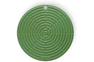 Le Creuset Cool Tool, Pot Holder/Trivet, Silicone, Round, 20 cm, Bamboo, 42404204080000
