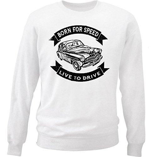 Download Teesandengines Men's WARSZAWA POLISH VINTAGE CAR P BORN FOR SPEED White Sweatshirt Size XLarge Download Teesandengines Men's WARSZAWA POLISH VINTAGE CAR P BORN FOR SPEED White Sweatshirt Size XLarge