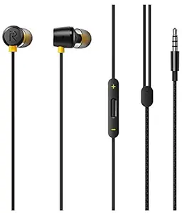 Real-ME Originals Z Earphones with Mic for Android Smartphones (Black,in The Ear)