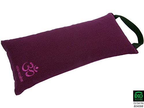 Preisvergleich Produktbild Reise-Kissen, 100 % Bio-Baumwolle, dunkelviolett, EPEAUTRE