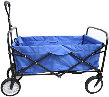 Goutime Folding Outdoor Utility Wagon with Retractable handle,washable removable cover