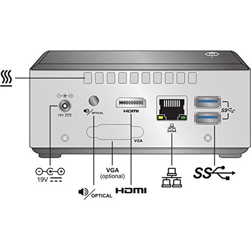Intel Nuc Mini komplett PC – Intel Core 2,16 GHz – 8 GB RAM – 256 GB SSD – Windows 10 Pro – USB 3.0 – HDMI – Intel HD Grafik – 3 Jahre Garantie - 2