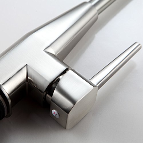 Auralum® Chrom Küchenarmatur Mischbatterie Armatur Kupfer Wasserhahn - 3
