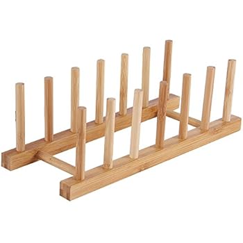 Demarkt Abtropfgitter Tellerständer Holz Geschirrständer