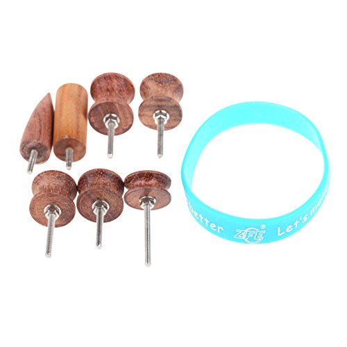 ZFE A Set Skirt Chaser Leather Burnisher Kits Cocobolo Leather Tool Pack Of 7Pcs - 2