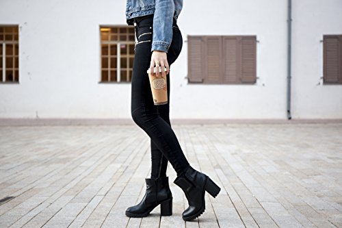 2er Set wiederverschließbarer Kork- und Kaffee- Becher to go; ideal für Unterwegs und Arbeiten. 500 ml, Antibakteriell, Rutschsicher, Kaffe und Teebecher. - 9