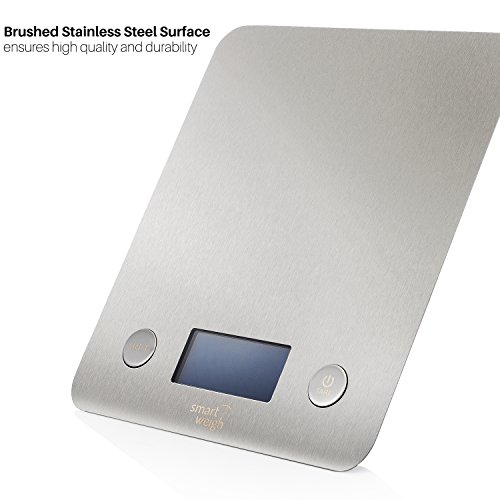 Smart Weigh Digitale Küchenwaage, Multifunktionale, 5kg, Aus Edelstahl - 4