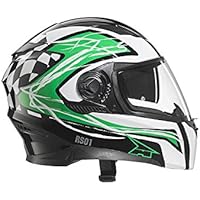 Axo Casco RS01 con Pinlock, verde/blanco/rojo, talla M
