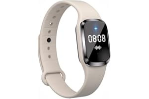 TOP-MAX Ultrasonic Mosquito Repellent Bracelet Electronic Mosquito Repellent Wristband Watch with USB Charging Waterproof Travel Insect Repellent Bracelets for Kids Adults(Beige-Digital Display)