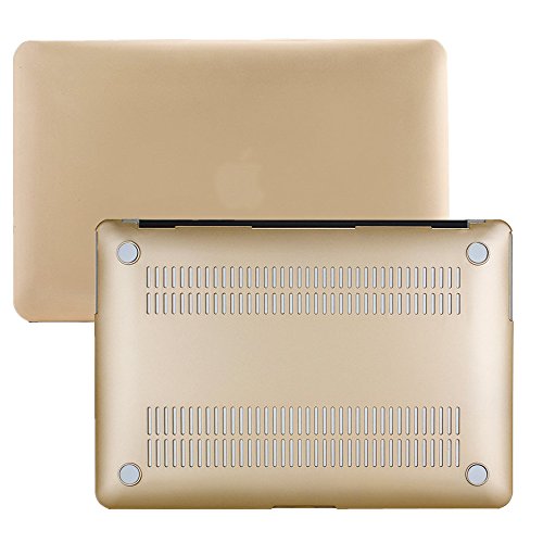 MacBook Air 13 Hülle, iNeseon Ultra Slim Plastik Leichte Hartschale Tasche Cover Case Schutzhülle für Apple MacBook Air 13″ 13.3″ Modell:A1466 und A1369(Gold) - 6
