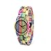 Produktbild Tellaboull Bunte Bambus Fall Uhr luxusmarke Holz Frauen Quarz Mode Holz Uhr weibliche Uhr mit bambusband