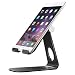 Produktbild MoKo Handy/Tablet/E-Reader Ständer - 210°Grad Multi-Winkel Aluminium Desktop Halterung Ersatz für New iPad Air 3, iPad Mini 5, iPhone X/8/8 Plus, Galaxy Note 10 Plus 6.8"/Note 10 6.3, Schwarz