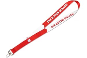 RASENBALLSPORT LEIPZIG RB Leipzig Schlüsselband - DIE ROTEN Bullen - Lanyard rot-Weiss, Keyholder, Badgeholder RBL Plus Lesezeichen Wir lieben Fußball