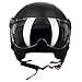 Produktbild Westt® Classic X Leather · Jethelm Retro Leder Schwarz Helm Motorrad Roller · Motorradhelm Damen und Herren · ECE Genehmigt