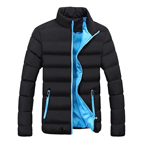 Preisvergleich Produktbild Softshelljacke VENMO Männer Thick Bubble Coat Winter Warm Parka Hardshelljacke Slim Fit Oberbekleidung Freizeitjacke Hip Hop Urban Basic gesteppte Bomberjacke Übergangsjacke steppjacke (XXXL, Blue)
