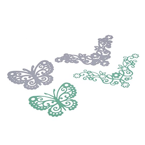 Amazingdeal365 2 PCS Schmetterling und Blumen Metall Form Schablonen Schneiden DIY Dekor Sammelalbum Karten Buchzeichen Lesezeichen als Geschenk für Freunde Geburtstag Kinder,Kindergarten Hobby Schule Handarbeit Unterricht usw. Ein tolles Geschenk! - 7