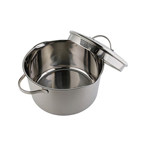 axentia Kochtopf Pado aus poliertem Edelstahl 16cm – Topf mit Glasdeckel – Suppentopf mit Schüttrand – Schmortopf für Induktion, Gas, Ceran & Elektro-Herd - 2