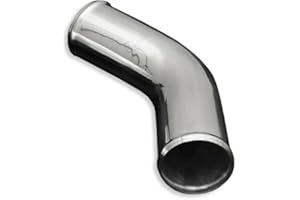 FMIC.EU PERFORMANCE Codo de aluminio con arco de aluminio de 45°, turbo, tubo de aluminio, 30 cm de largo (89 mm)