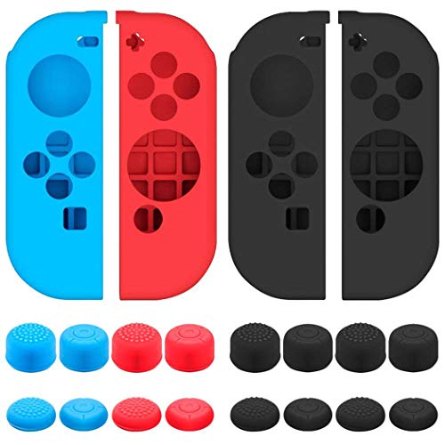 JFUNE cubierta Switch Joy-con Controller, 2 pares funda protectora de silicona para Nintendo Switch Joy-con