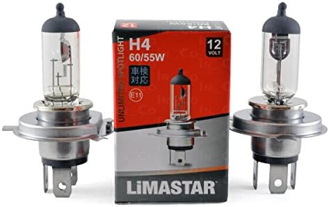 2 x H4 60/55 W 12 V 60 W/55 W Bulb 43T Halogen Bulbs Incandescent Auto Clear White for Dacia Logan (LS _), Logan MCV (KS _), SANDERO/Daewoo Kalos (Klas), LANOS, NUBIRA NOTCHBACK KLAJ)