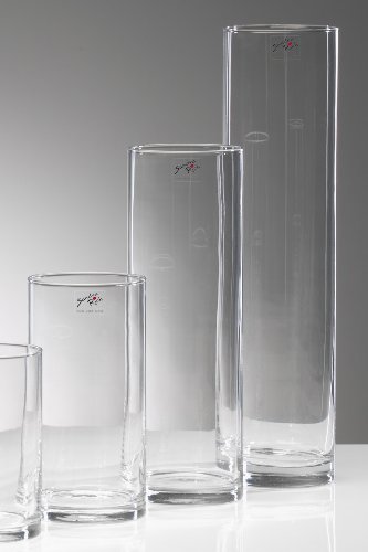 Glasvase Cyli zylindrisch klar 1 Stück 30 cm Ø 10 cm hot cut von Sandra Rich