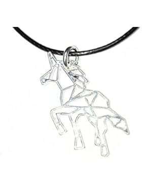 Lederkette mit Einhorn-Anhänger