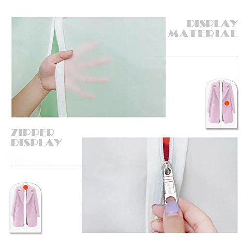 6 Stücke Kleidersack – inkl. 3 von 100 x 60 cm und 100 x 60 cm Anzugsack Kleiderhülle Anzughülle aus atmungsaktivem Material – erstklassiger Schutz für Ihre Anzüge und Kleider - 8