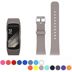 Correa de repuesto de reloj para Samsung Gear Fit 2 SM-R360. Suave correa de silicona Cyeeson para Smartwatch. Correa pulsera para Samsung Gear Fit 2 SM-R360 Smartwatch deportivo, caqui, Small