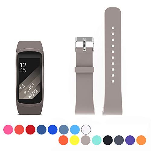 Correa de repuesto de reloj para Samsung Gear Fit 2 SM-R360. Suave correa de silicona Cyeeson para Smartwatch. Correa pulsera para Samsung Gear Fit 2 SM-R360 Smartwatch deportivo, caqui, Small