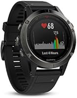 Garmin Fēnix 5 Gray - Montre GPS Multisports Outdoor - Bracelet Noir