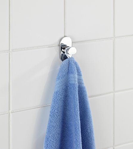 Wenko 22280100 Power-Loc Wandhaken Uno Puerto Rico – Befestigen ohne bohren, Zinkdruckguss, 3.5 x 7 x 3.5 cm, Chrom - 3