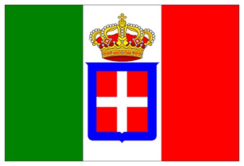 Bandiera Regno D'Italia Corona 45x30cm - AZ FLAG, Poliestere, Cordicelle, Per Interni/Esterni
