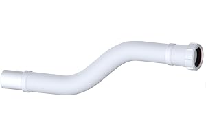 PlumbEZ Outlet Flexible Waste Pipe Connector 1.1/2 Inch - 40mm Compression x Plain Spigot Flexible Drain Pipe, Perfect for Flexible Shower Waste or Flexible Pipe Installations