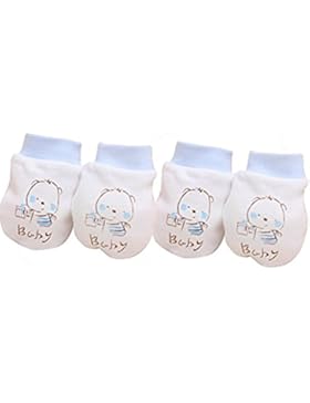 2Paar Cute Cartoon Baby Infant Jungen Mädchen Anti Kratzhandschuhe weichem Handschuhe