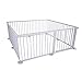 Baby Vivo large 8 side wooden baby playpen with door new grey - not foldable