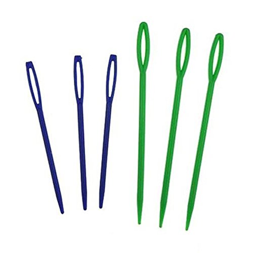 Sonline 2 20pcs Groesse Small Large Kinder Kunststoff-Nadeln fuer Naehmaschinen - 3