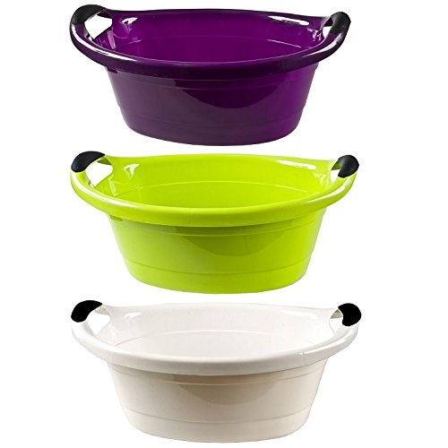HRB Wanne in verschiedenen Farben 50 x 38 x 18cm Wäschewanne Wäschekorb 14 Liter (Lila)