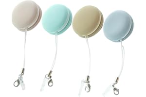 Toyvian Macaron Mobile Phone Screen Cleaner, 4 Pack Macaron Shape Cell Phone Computer Glasses Cleaner Cloth Mobile Phone Screen Lens Wipes Glasses with Portable Keychain
