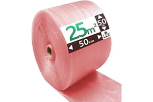 LPF dieLUFTPOLSTERFOLIE Luftpolsterfolie 50cm 75 Micron Verpackungsfolie Luftpolster Rolle Blisterfolie Noppenfolie Polsterfolie Umzug Knallfolie Polstermaterial Umzugfolie (1)