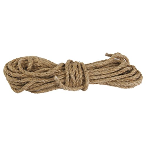 Pixnor 6mm Jute String Bindfäden verdreht hessischen Jute seil Hanfseil für Craft 15M - 3