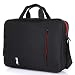 Produktbild LHJ 15,6"tragbare Laptop-Tasche Schwarz Kurze Umhängetasche Nylon-gewebe Interner Schwammschutz Business Casual Crossbody-Tasche,Black,15.6inches