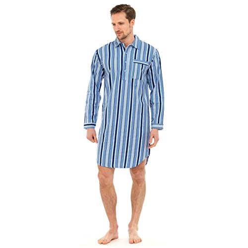 Gensen - Camiseta de Pijama - para Hombre Azul Claro 52